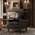 Raymond Espresso Leather Rolled Arm Nailhead Trim Recliner 7 Raymond Espresso Leather Rolled Arm Nailhead Trim Recliner