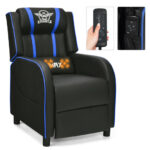 Reclining Massage Gaming Chair with Adjustable Backrest and Footrest 42 Reclining Massage Gaming Chair with Adjustable Backrest and Footrest