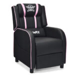 Reclining Massage Gaming Chair with Adjustable Backrest and Footrest 45 Reclining Massage Gaming Chair with Adjustable Backrest and Footrest