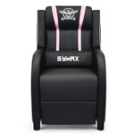 Reclining Massage Gaming Chair with Adjustable Backrest and Footrest 46 Reclining Massage Gaming Chair with Adjustable Backrest and Footrest