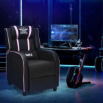 Reclining Massage Gaming Chair with Adjustable Backrest and Footrest 48 Reclining Massage Gaming Chair with Adjustable Backrest and Footrest