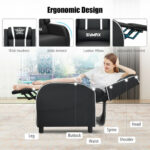 Reclining Massage Gaming Chair with Adjustable Backrest and Footrest 51 Reclining Massage Gaming Chair with Adjustable Backrest and Footrest