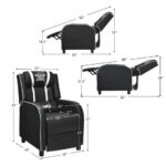 Reclining Massage Gaming Chair with Adjustable Backrest and Footrest 54 Reclining Massage Gaming Chair with Adjustable Backrest and Footrest