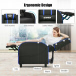 Reclining Massage Gaming Chair with Adjustable Backrest and Footrest 37 Reclining Massage Gaming Chair with Adjustable Backrest and Footrest