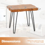 Reclaimed Teak Wood End Table with Rustic Live Edge Design 12 Reclaimed Teak Wood End Table with Rustic Live Edge Design