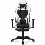 Red PU Leather Gaming Chair with USB Massage, Headrest, and Footrest 46 Red PU Leather Gaming Chair with USB Massage, Headrest, and Footrest