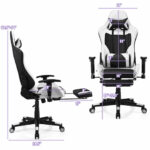 Red PU Leather Gaming Chair with USB Massage, Headrest, and Footrest 47 Red PU Leather Gaming Chair with USB Massage, Headrest, and Footrest