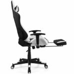 Red PU Leather Gaming Chair with USB Massage, Headrest, and Footrest 48 Red PU Leather Gaming Chair with USB Massage, Headrest, and Footrest