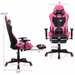 Red PU Leather Gaming Chair with USB Massage, Headrest, and Footrest 53 Red PU Leather Gaming Chair with USB Massage, Headrest, and Footrest