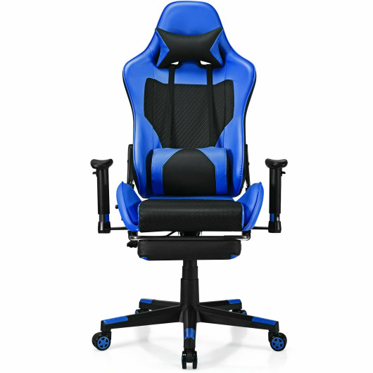 Red PU Leather Gaming Chair with USB Massage, Headrest, and Footrest 25 Red PU Leather Gaming Chair with USB Massage, Headrest, and Footrest - Image 25