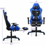 Red PU Leather Gaming Chair with USB Massage, Headrest, and Footrest 61 Red PU Leather Gaming Chair with USB Massage, Headrest, and Footrest