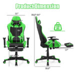 Red PU Leather Gaming Chair with USB Massage, Headrest, and Footrest 68 Red PU Leather Gaming Chair with USB Massage, Headrest, and Footrest