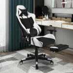 Red PU Leather Gaming Chair with USB Massage, Headrest, and Footrest 43 Red PU Leather Gaming Chair with USB Massage, Headrest, and Footrest