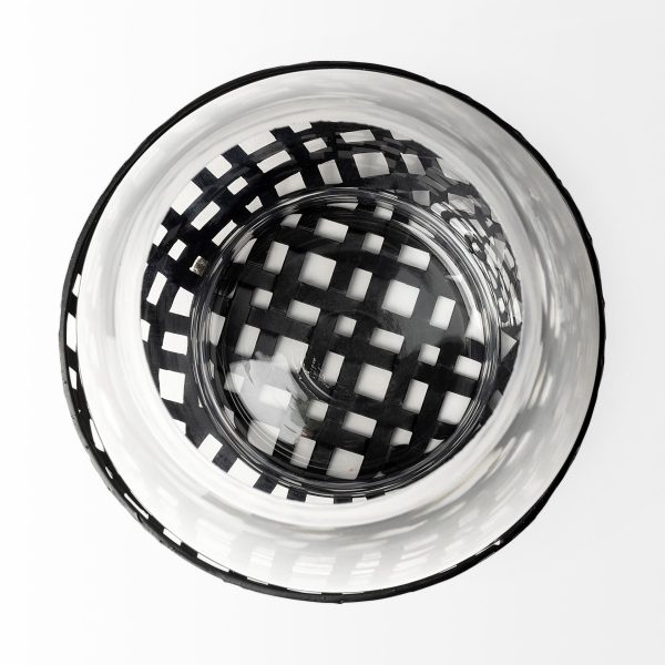 Reena II Large Black Woven Metal Base Table Candle Holder 5