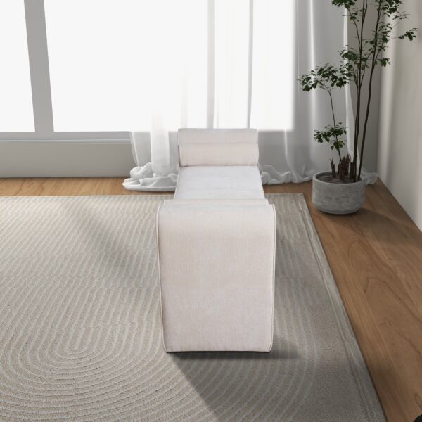 RegentBenchinCreamChenille 4