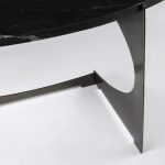 Reinhold III Black Marble Top Iron Coffee Table