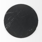 Reinhold III Black Marble Top Iron Coffee Table