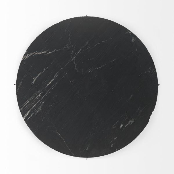 Reinhold III Black Marble Top Iron Coffee Table 6