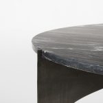 Reinhold III Black Marble Top Iron Coffee Table