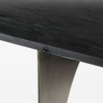 Reinhold IV Black Marble Top Iron Console Table