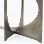 Reinhold IV Black Marble Top Iron Console Table