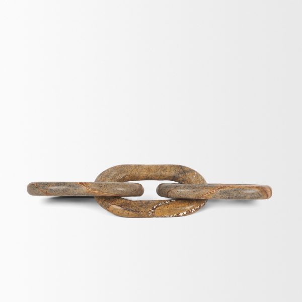 Reinir Red Brown Marble Chain Link Decorative Object 3