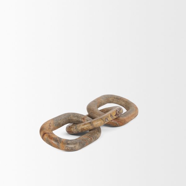 Reinir Red Brown Marble Chain Link Decorative Object 5