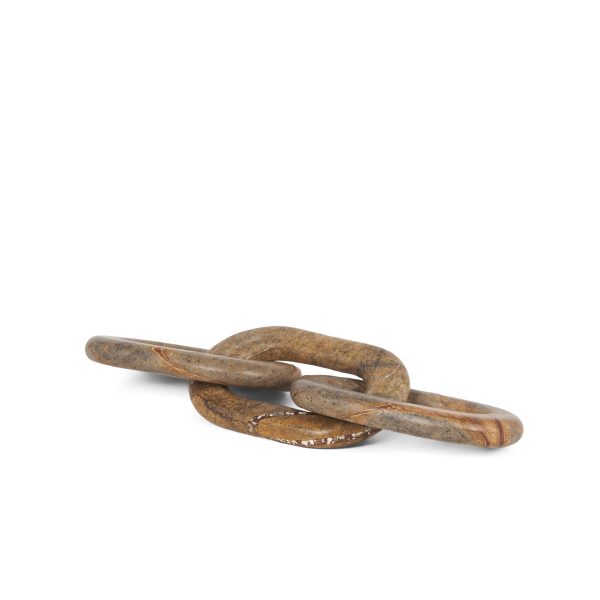 Reinir Red Brown Marble Chain Link Decorative Object