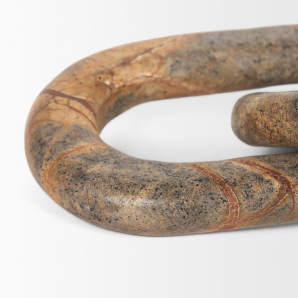 Reinir Red Brown Marble Chain Link Decorative Object 8