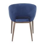 Renee Blue Velvet Copper Metal Contemporary Accent Chair 13 Renee Blue Velvet Copper Metal Contemporary Accent Chair