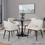 Renee Cream Noise Fabric Copper Contemporary Accent Chair 8 Renee Cream Noise Fabric Copper Contemporary Accent Chair