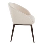 Renee Cream Noise Fabric Copper Contemporary Accent Chair 10 Renee Cream Noise Fabric Copper Contemporary Accent Chair