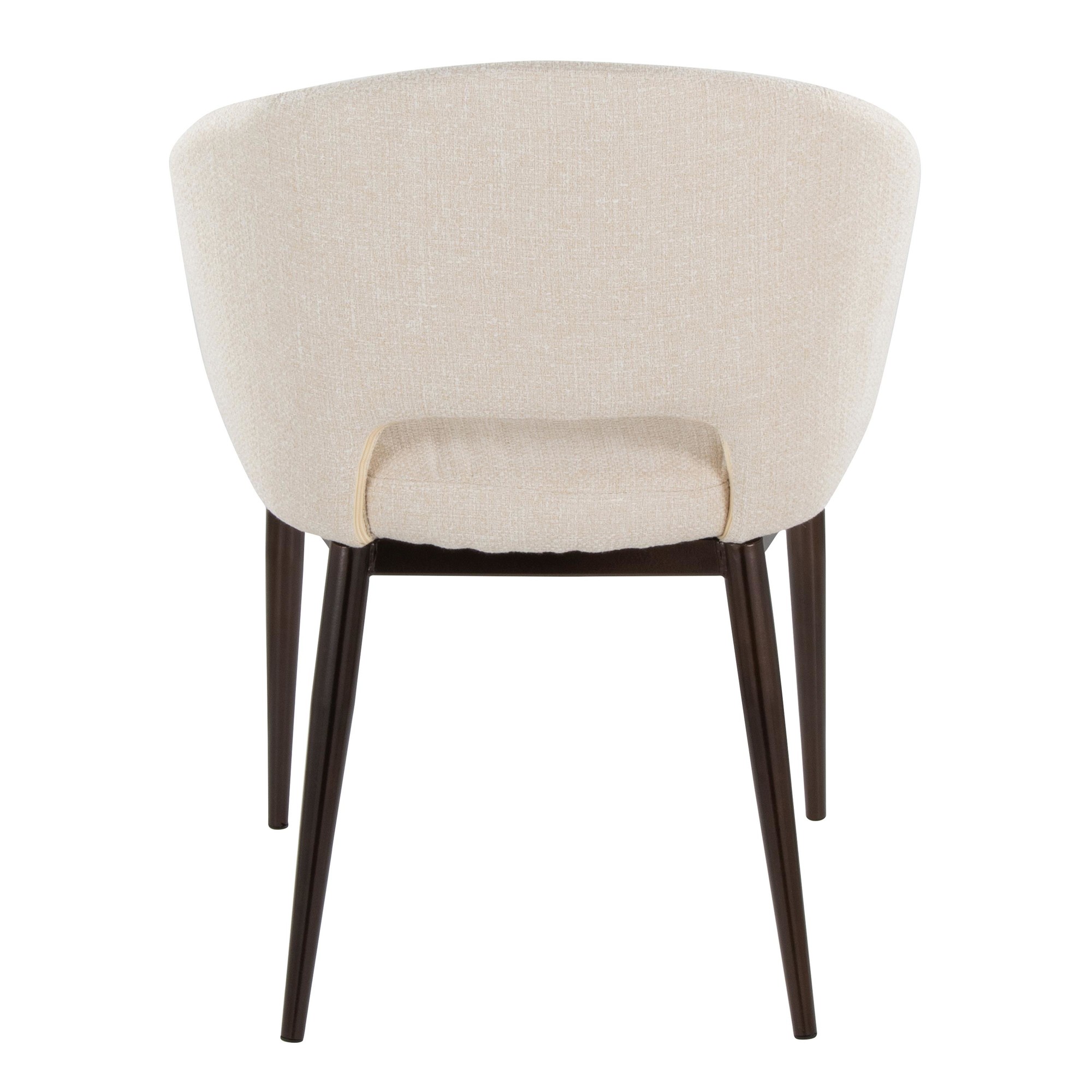 Renee Cream Noise Fabric Copper Contemporary Accent Chair 5 Renee Cream Noise Fabric Copper Contemporary Accent Chair - Image 5