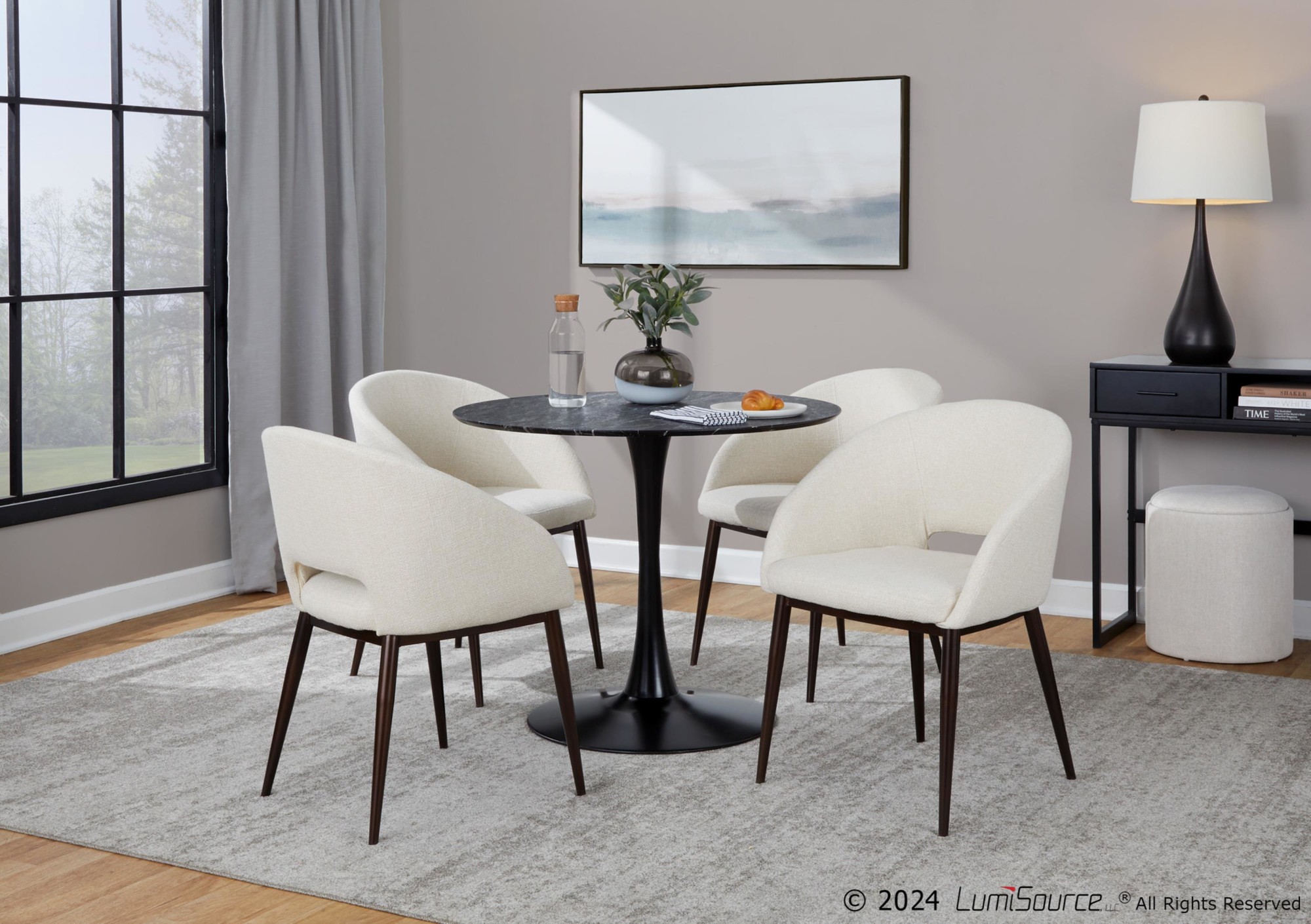 Renee Cream Noise Fabric Copper Contemporary Accent Chair 1 Renee Cream Noise Fabric Copper Contemporary Accent Chair