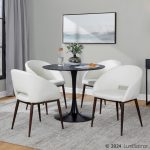Renee White Faux Leather Copper Contemporary Accent Chair LumiSource 8 Renee White Faux Leather Copper Contemporary Accent Chair LumiSource