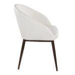 Renee White Faux Leather Copper Contemporary Accent Chair LumiSource 10 Renee White Faux Leather Copper Contemporary Accent Chair LumiSource