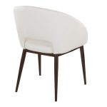 Renee White Faux Leather Copper Contemporary Accent Chair LumiSource 11 Renee White Faux Leather Copper Contemporary Accent Chair LumiSource