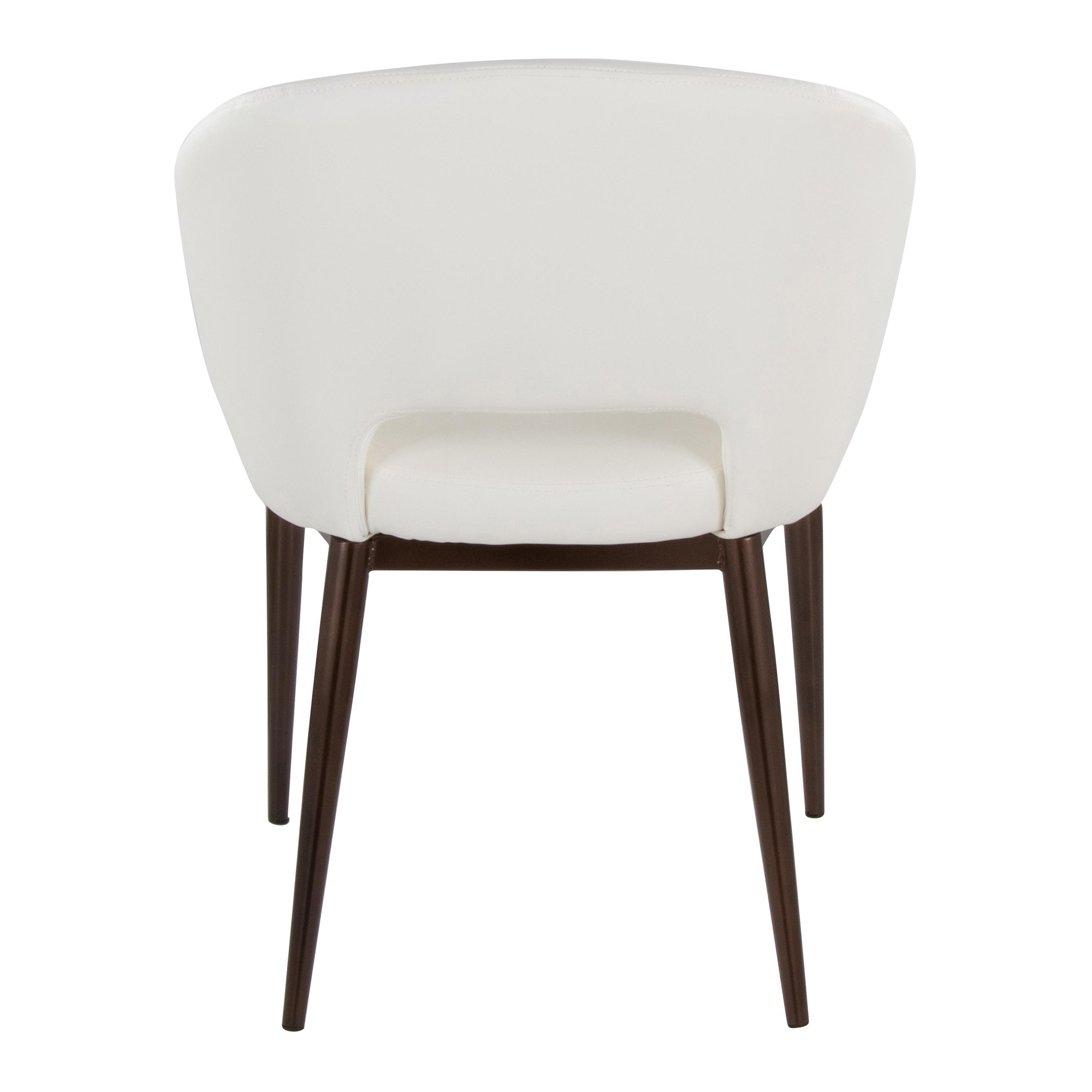 Renee White Faux Leather Copper Contemporary Accent Chair LumiSource 5 Renee White Faux Leather Copper Contemporary Accent Chair LumiSource - Image 5