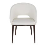 Renee White Faux Leather Copper Contemporary Accent Chair LumiSource 13 Renee White Faux Leather Copper Contemporary Accent Chair LumiSource