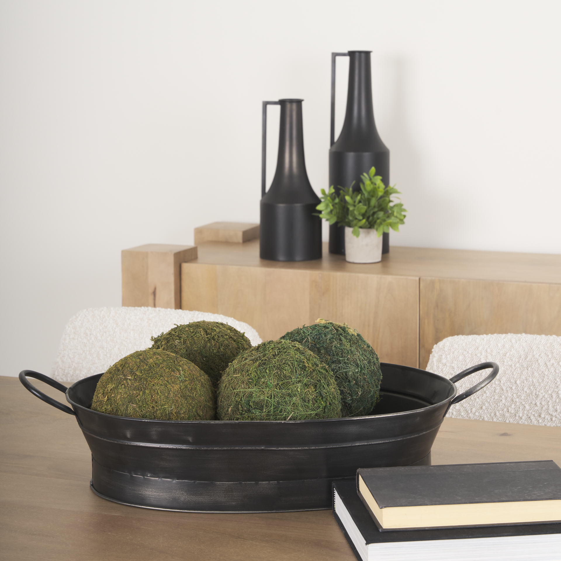 Reno 20L x 14W Black Metal Vintage Inspired Basket 2 Reno 20L x 14W Black Metal Vintage Inspired Basket - Image 2