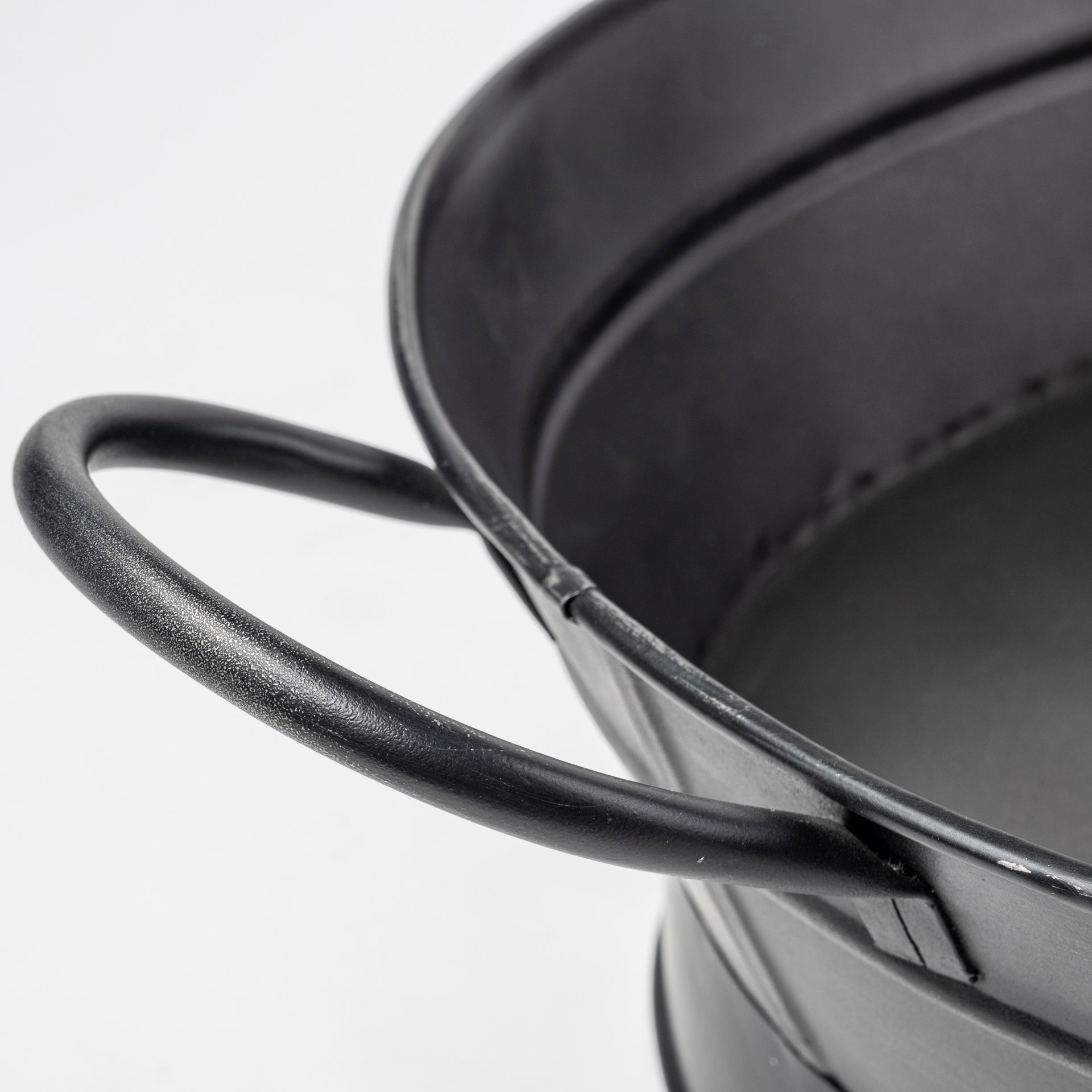 Reno 20L x 14W Black Metal Vintage Inspired Basket 6 Reno 20L x 14W Black Metal Vintage Inspired Basket - Image 6