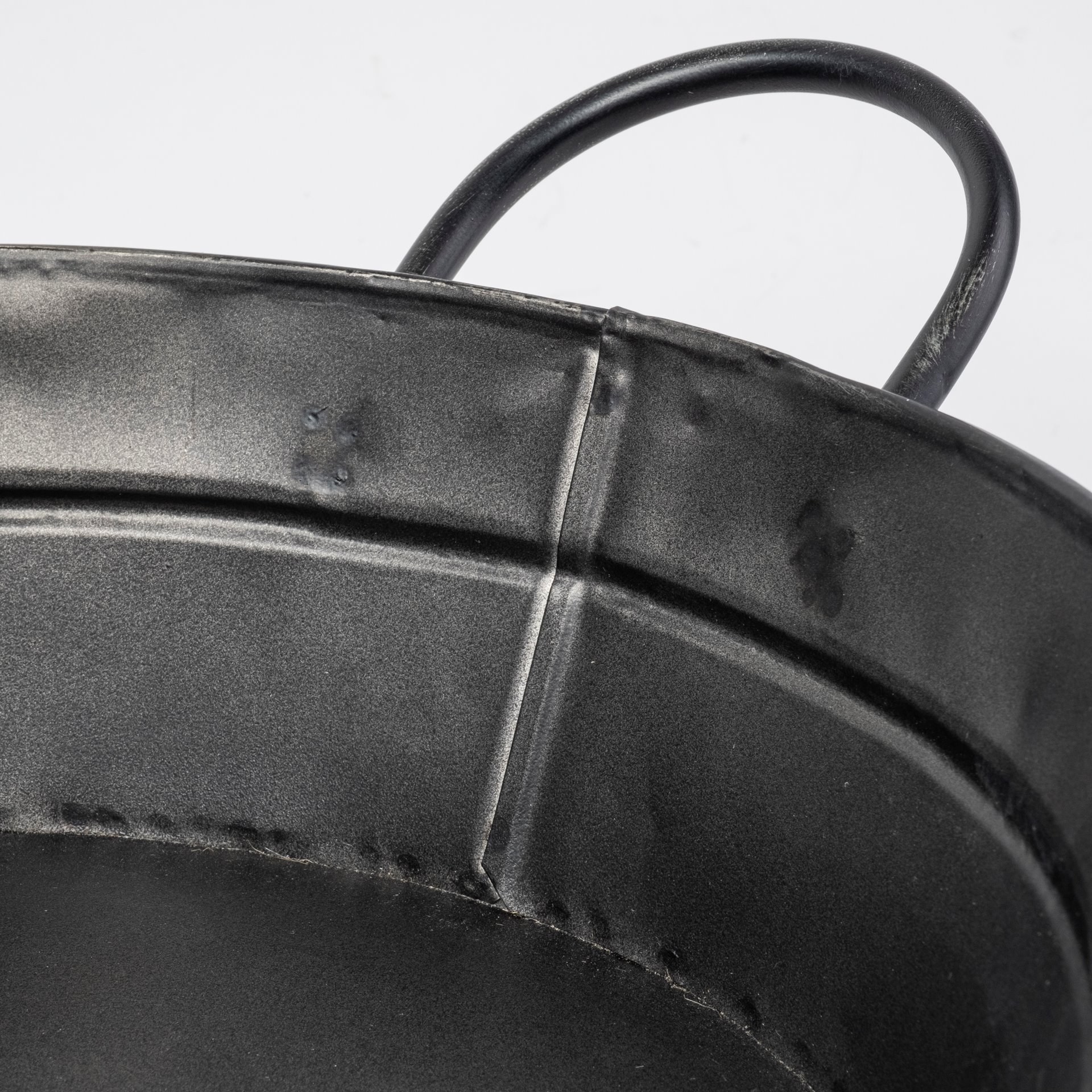 Reno 20L x 14W Black Metal Vintage Inspired Basket 7 Reno 20L x 14W Black Metal Vintage Inspired Basket - Image 7