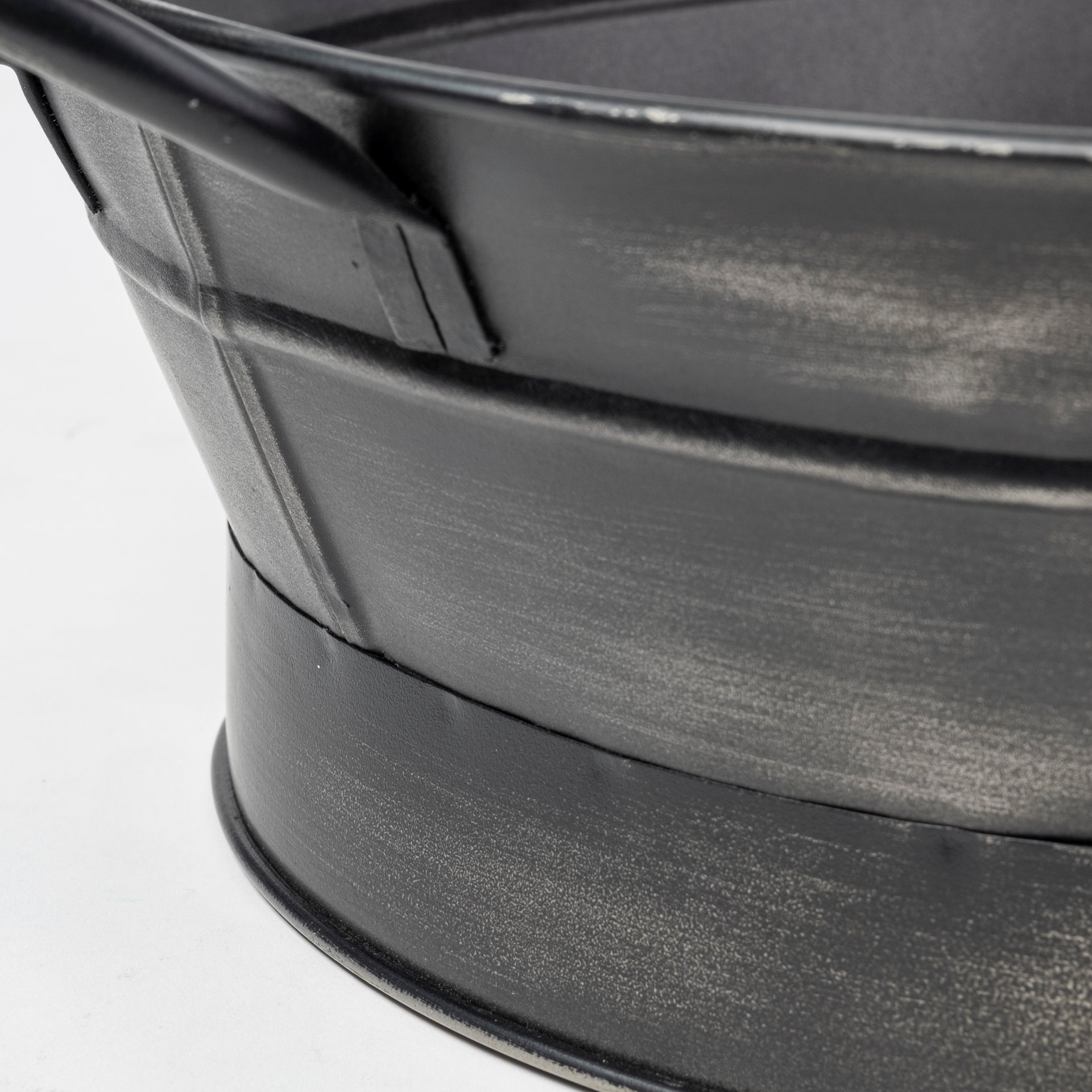 Reno 20L x 14W Black Metal Vintage Inspired Basket 8 Reno 20L x 14W Black Metal Vintage Inspired Basket - Image 8