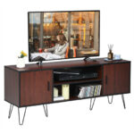 Retro Wooden TV Stand with Storage for TVs up to 65 Inches 25 Retro Wooden TV Stand with Storage for TVs up to 65 Inches
