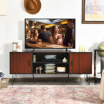 Retro Wooden TV Stand with Storage for TVs up to 65 Inches 22 Retro Wooden TV Stand with Storage for TVs up to 65 Inches