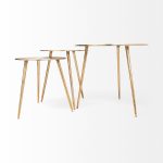 Reva I (Large) 24L x 24W Gold Round Top Cast Aluminum Accent Table