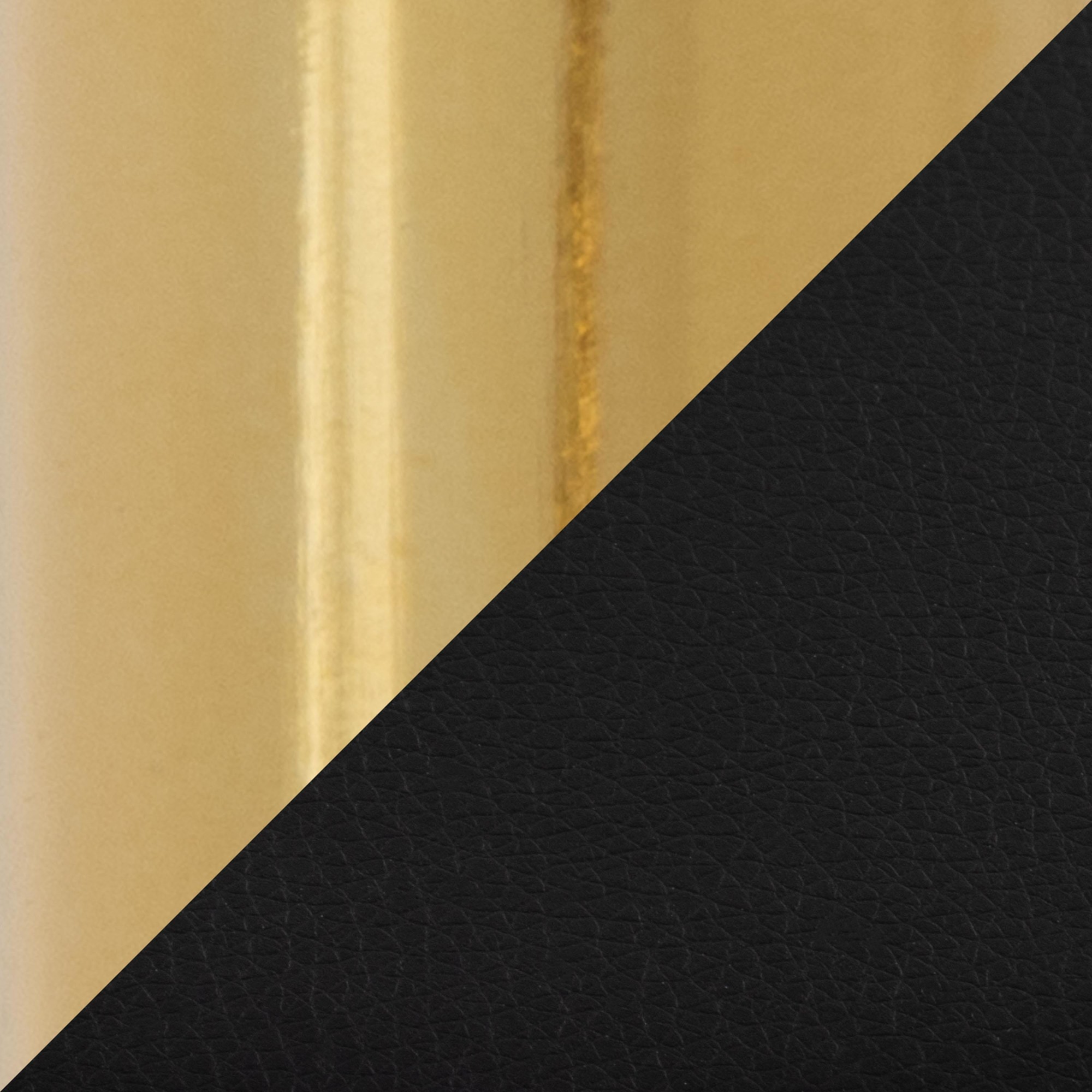 Rhonda 26-Inch Gold Art Deco Black Faux Leather Stools (Set of 2) 11 Rhonda 26-Inch Gold Art Deco Black Faux Leather Stools (Set of 2) - Image 11