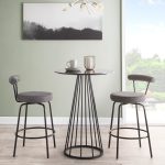 Rhonda Art Deco Black Steel Charcoal Fabric Counter Stools (Set of 2) 17 Rhonda Art Deco Black Steel Charcoal Fabric Counter Stools (Set of 2)