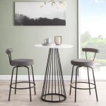Rhonda Art Deco Black Steel Charcoal Fabric Counter Stools (Set of 2) 18 Rhonda Art Deco Black Steel Charcoal Fabric Counter Stools (Set of 2)