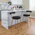Rhonda Gold Metal Black Velvet Art Deco Counter Stools (Set of 2) 16 Rhonda Gold Metal Black Velvet Art Deco Counter Stools (Set of 2)